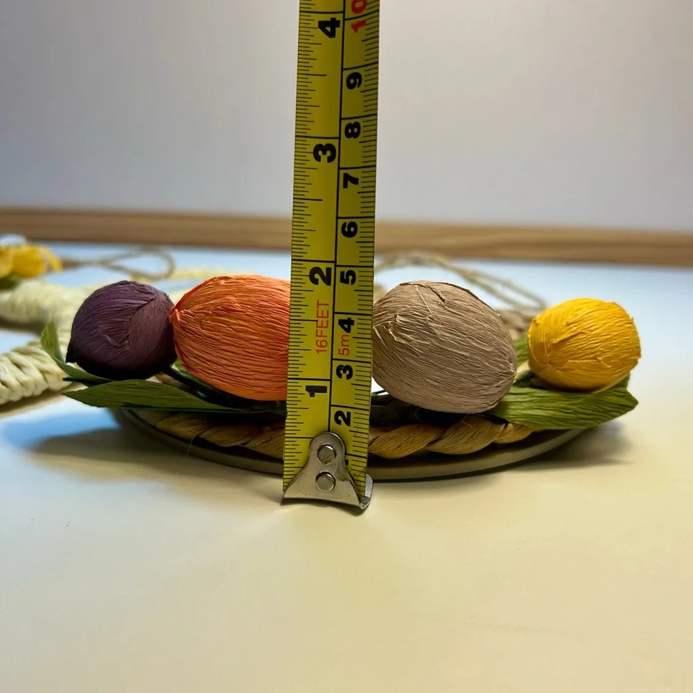 NWT Two Easter Wicker Wall Decorations